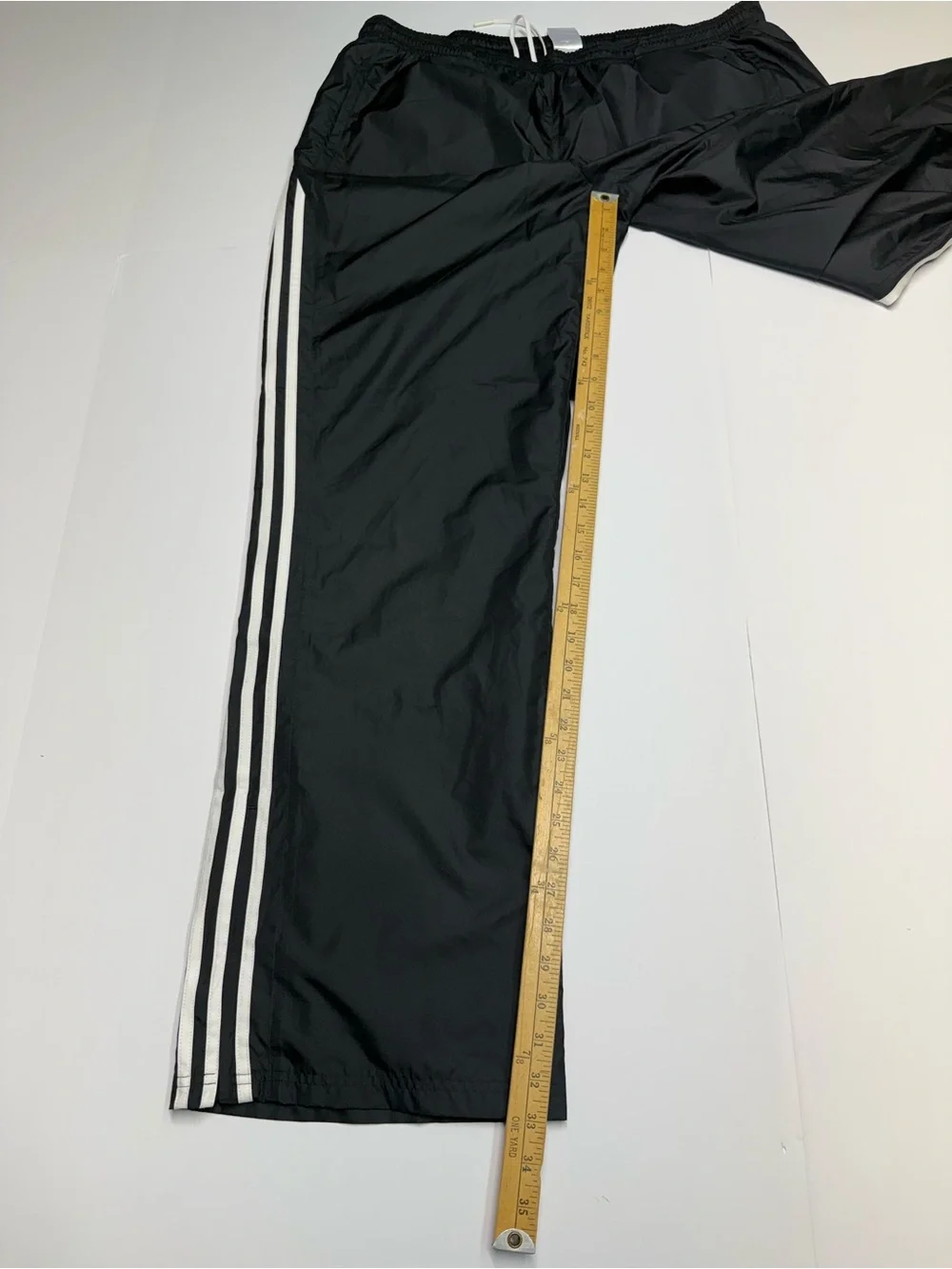 Adidas Track Windbreaker Ankle Zipper Men’s XL Black 33” Inseam W48012
